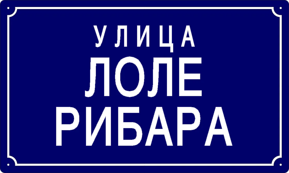 Табла са називом улице/трга — Улица Лоле Рибара, Долово